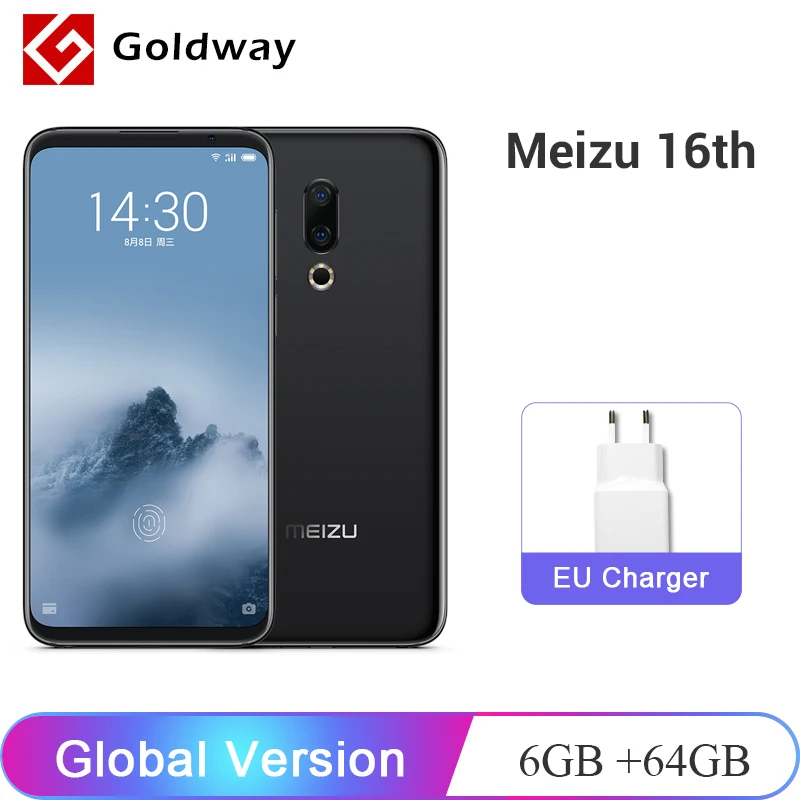 

Global Version Meizu 16th 16 th 6GB RAM 64GB ROM Snapdragon 845 Octa Core 6.0'' Smartphone In-Screen Fingerprint Mobile Phone