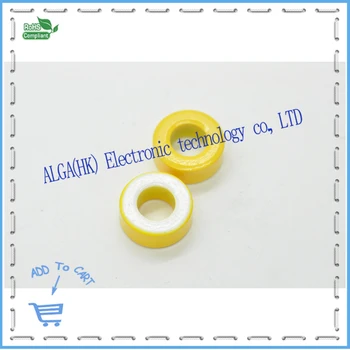 

T106-26 27*14.2*11mm Iron Power Cores inductor yellow/white coated ferrite ring core. 27.0mm ID (ID): 14.0mm Height 11.5mm