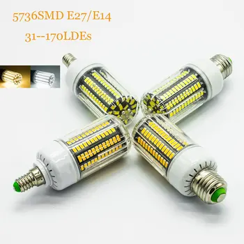 

5736 SMD E27 E14 LED Corn Lights AC220V 31 58 74 105 140 170LEDs 5W 7W 9W 12W 15W 20W LED Bulb Lamps For Home Decor Lighting