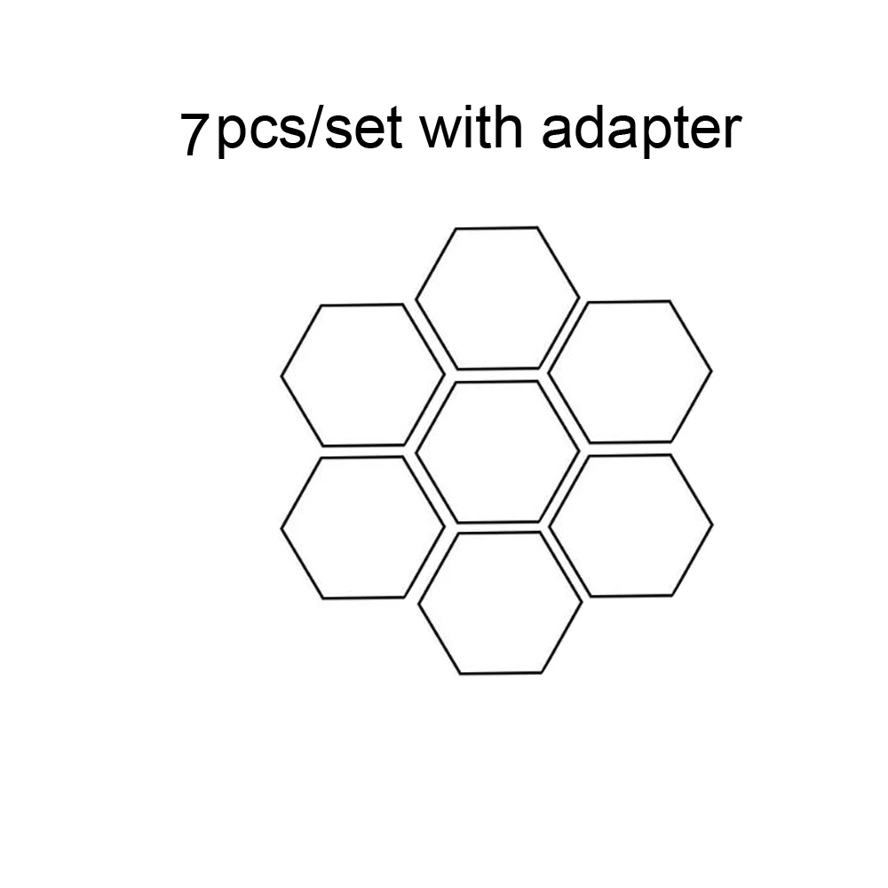 Светодиодный шестигранный настенный светильник, модульный квантовый светильник, красочный сенсорный светильник, магнитный монтажный Ночной светильник, креативный декор, настенный светильник - Цвет абажура: 7pcs set