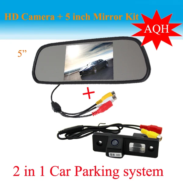 Продвижение 2 в 1 система парковки CCD HD Автомобильный резервная камера заднего вида + 5 дюймов HD монитор зеркала автомобиля для Chevrolet Cruze