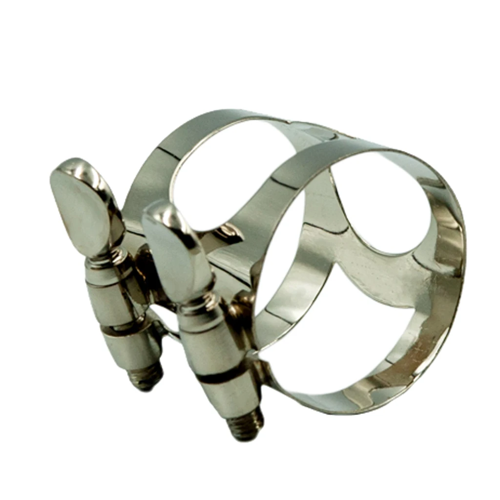 Light of Musical Store-1 Piece Metal Ligature Clip Clamp for Saxophone Mouthpiece Silver