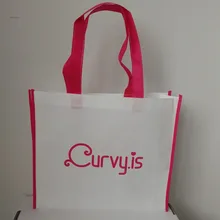 1000 шт/лот ваше лого на заказ подарок многоразовые 35x30x8 см рекламная ручка нетканые тканевые упаковочные сумки для модных магазинов брендов