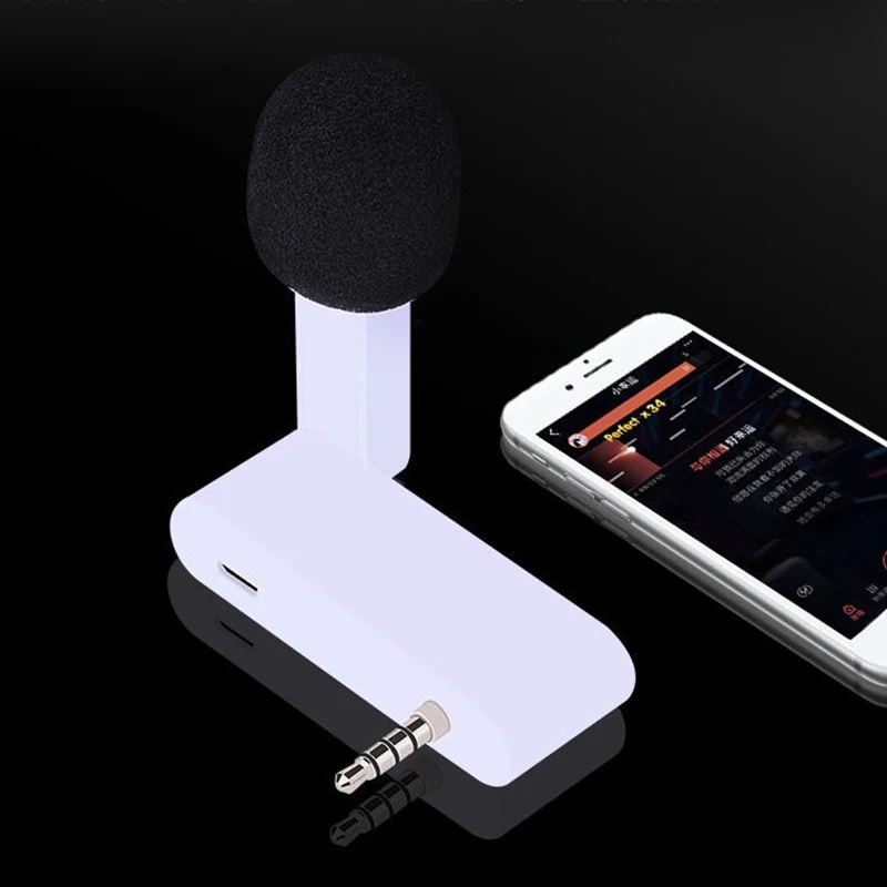 3.5MM Rechargeable Karaoke Microphone Portable Mini Handsfree Mic 180 Rotate High Quality Microphones For Android Phone | Электроника