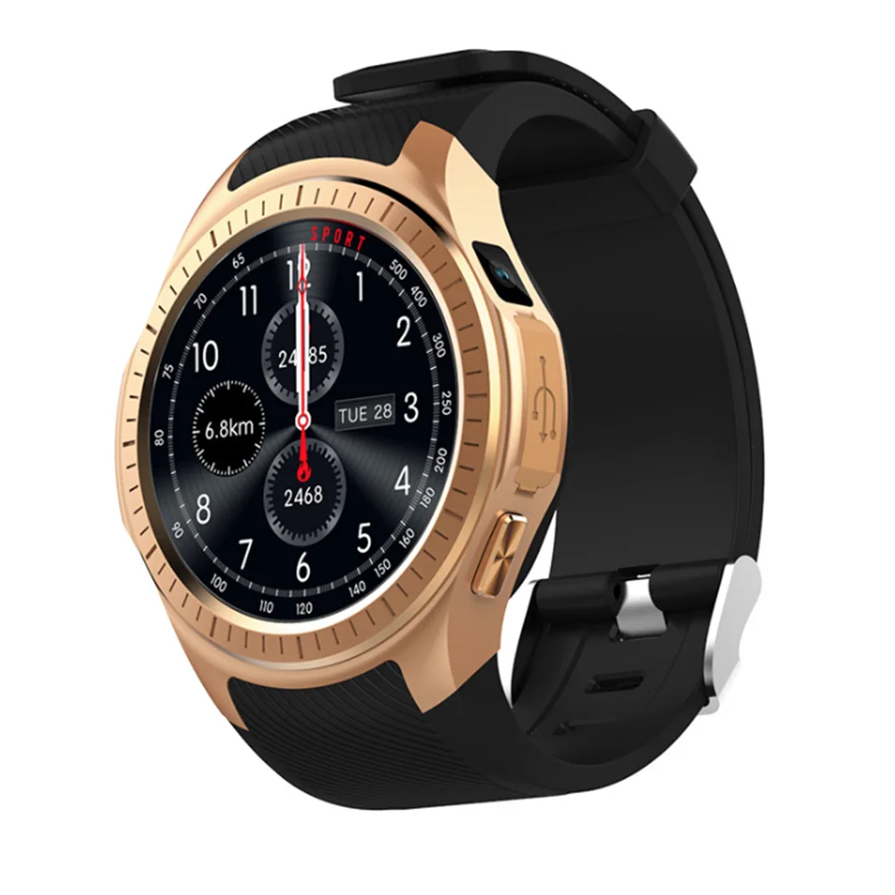 

Round Dial Bluetooth Sleep Tracker Blood Pressure 1.3 Inch Screen Smartwatch Camera GPS Support Call Multifunctional Heart Rate