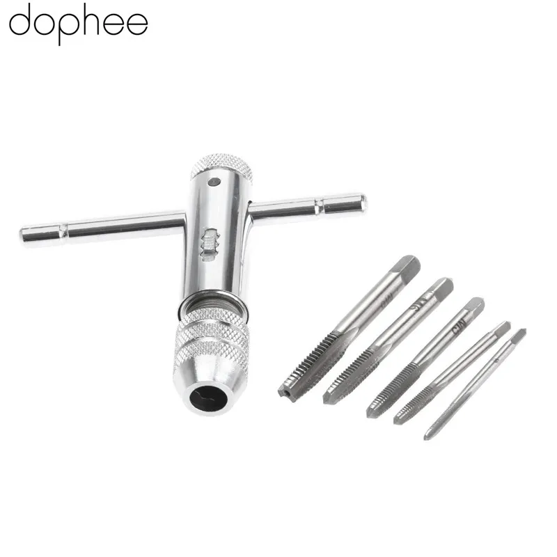Ключ Трещотка dophee с Т образной ручкой инструмент машиниста + 5 шт. винтов ручной