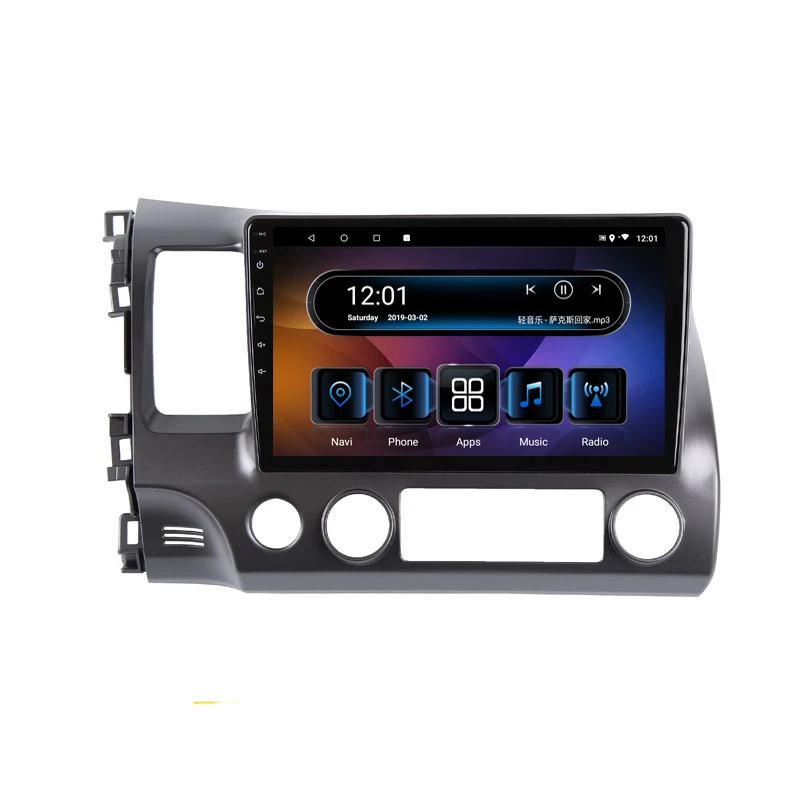 Excellent 10" 4G RAM 2.5D IPS 8 CORE Android 9.1 Car DVD Multimedia Player GPS For Honda Civic 2004 2005 2007 2006-2011  radio navigation 16