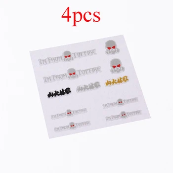 

4PCS Sticker Car Shell Upgrade Paster Personality Decorative Applique Stickers fr RC Model MS 1:10 JEEP Wrangler TOPFIRE DIY