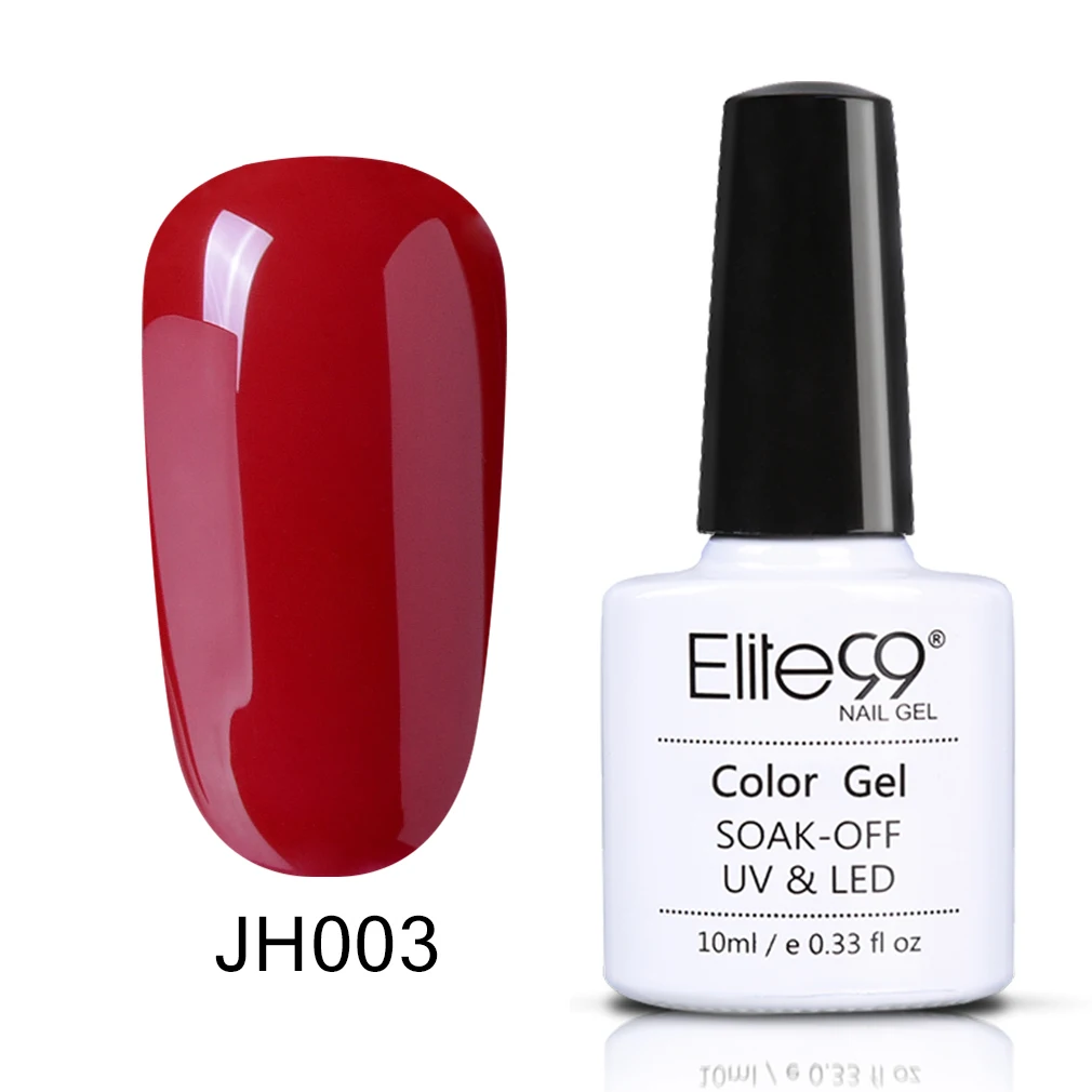Elite99 10 мл винно-красный Гель-лак для Ногтей Стойкий лак для ногтей Гибридный впитывающий желтый УФ-гель для ногтей базовый топ для маникюра - Цвет: JH003