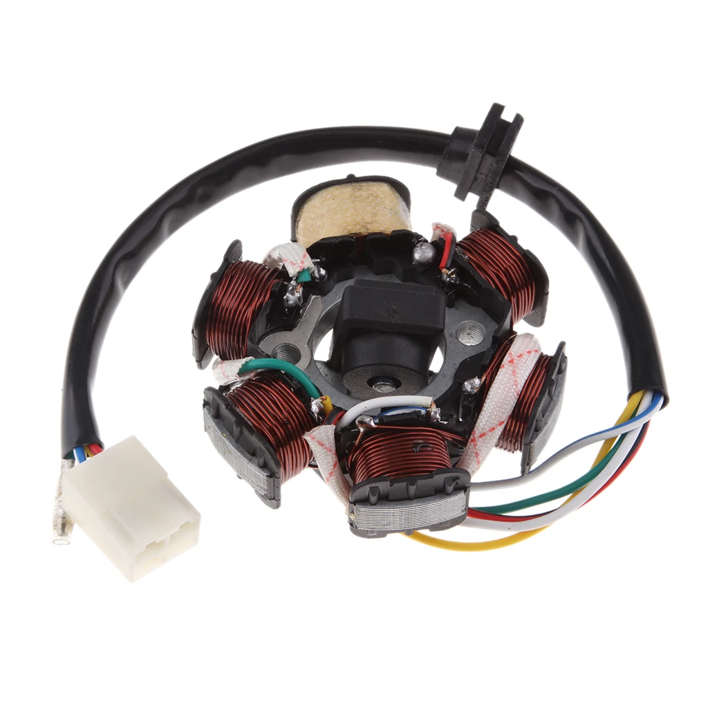 6 Coil Pole Magneto Flywheel Stator 110c 125cc PIT Quad Dirt Bike ATV Buggy