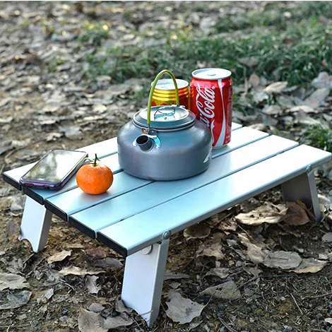 Mesa de Piquenique para Praia Dobrável à Prova Vilead Portátil Mini Acampamento Viagem 7075 Alumínio Ultraleve D40 Água 40*29*12cm 2 Mesas de campismo