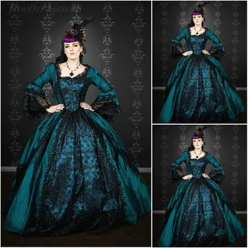 

History!Customer-made 1800S Victorian dress 1860s Civil war Dress Theater Reenactor Costume Renaissance Dress V-427