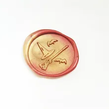 Винтажная ведьма летучая мышь изображение на заказ Хэллоуин Свадебное приглашение ВОСК Уплотнительная ручка для штампа набор