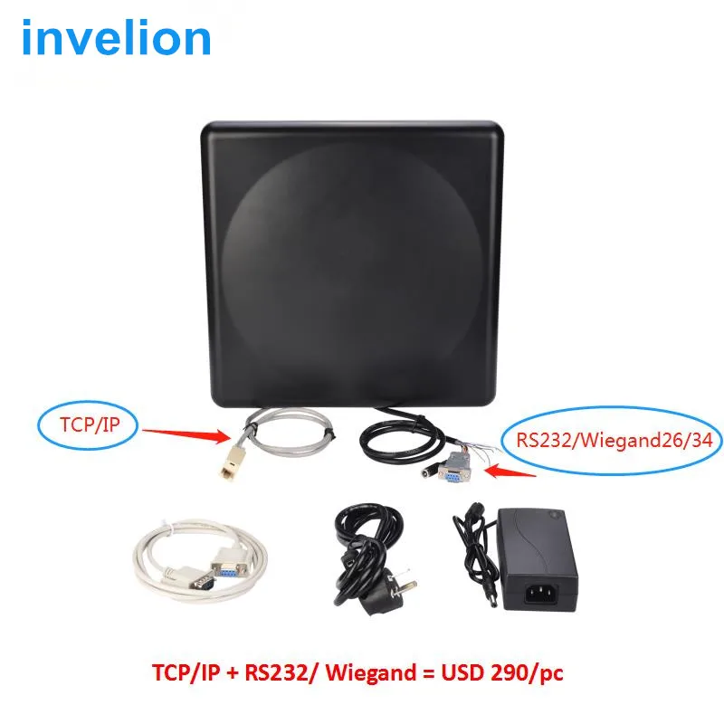 

Access Control tracking System high gain 9dbi long range 15m rfid antenna reader with rs232 TTL Uart wiegand26 interface