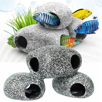 

Rock Cave Stone Decoration For Cichlids Fish Tank Pecute Cichlid Stone Aquarium Ornament Shrimp Breeding Decor