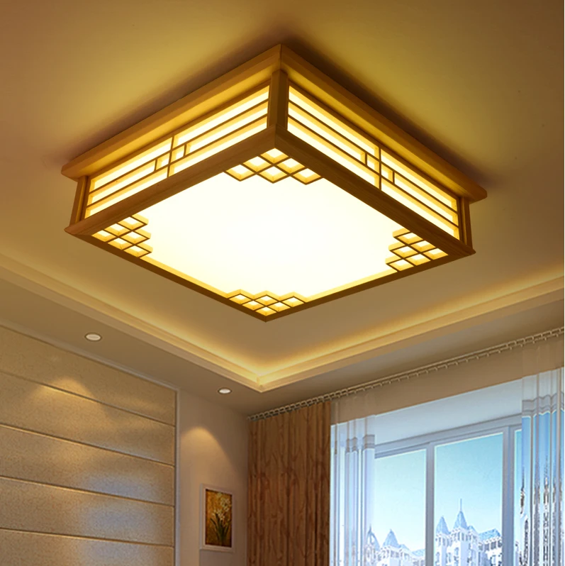 

LED Japanese Sheepskin Paper Wooden LED Lamp LED Light Ceiling Lights Ceiling Lamp LED Ceiling Light For Bedroom Dinning Room