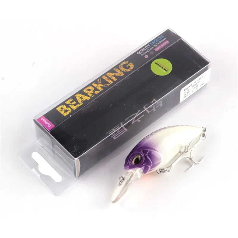 

6Pcs/lot 3D Eye Artificial Lure Trulinoya DW30 60MM 15g Minnow Crank baits Bait Fishing Tackle Crank 6 Colors Set Lures New Hot