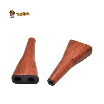 

HONEYPUFF Natural Rose Wood Double Barrel Wooden Cones Cigarette Holder 77MM Pipe Tobacco Cigarette Holder Pipe Mouthpiece