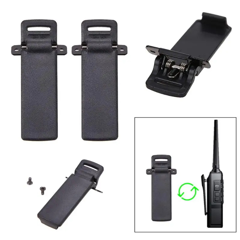 

2Pcs Walkie Talkie Spare Part Back Belt Clip for Baofeng 2-way Radio UV5R Replace The Back Clip Radio Accessories
