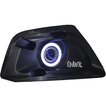 

eOsuns Innovative COB angel eye led daytime running light DRL + halogen Fog Light + Projector Lens for Mg3 Mg 3 2010-2014