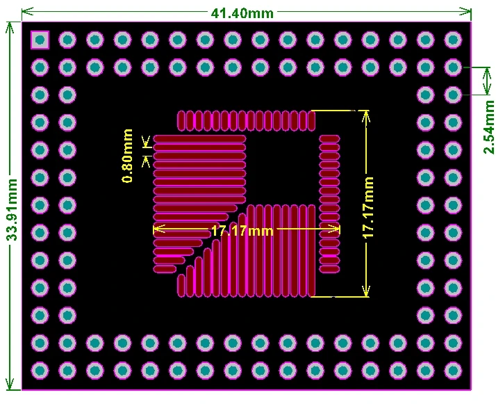 20 шт./лот QFP/fqfp/TQFP32/44/64/80/100 LQFP SMD очередь DIP 0.5 /0.8 мм адаптер пластины