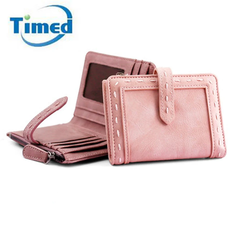 

2017 New Retro Women Solid Small Wallets Brand Short Pu Leather Card Holder Lady Wallet Coin Purse For Female High Quality
