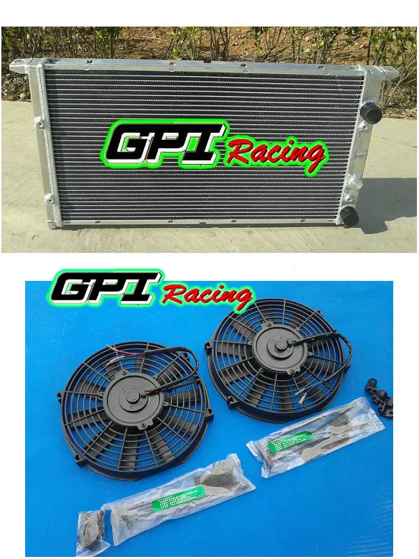 GPI алюминиевый радиатор + вентилятор для VOLKSWAGEN VW GOLF GTI MK3 VR6 AAA 2.8L MT 1994 1998|fan fan|radiator