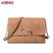 KN Damen Paperclip Tasche Dünne Einfache Art Und Weise Design Handtaschen Für Frauen Solide Kette Umhängetaschen Tasche Tageskupplungen