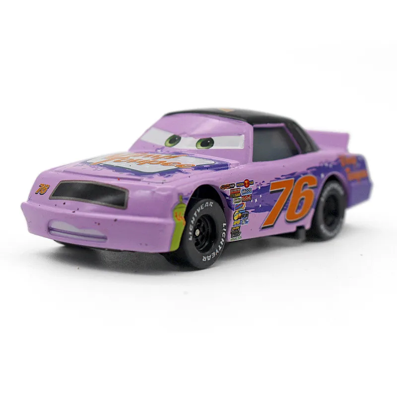 Pixar Cars Movie Cartoon No.76 Vinyl Toupee Metal Diecast McQueen Metal Toy Car 155 Loose Brand
