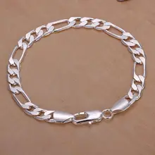 H200 серебряные модные ювелирные изделия 925 ювелирные изделия посеребренный браслет 8 мм браслет/LLOYLKVU WDSDBYUO