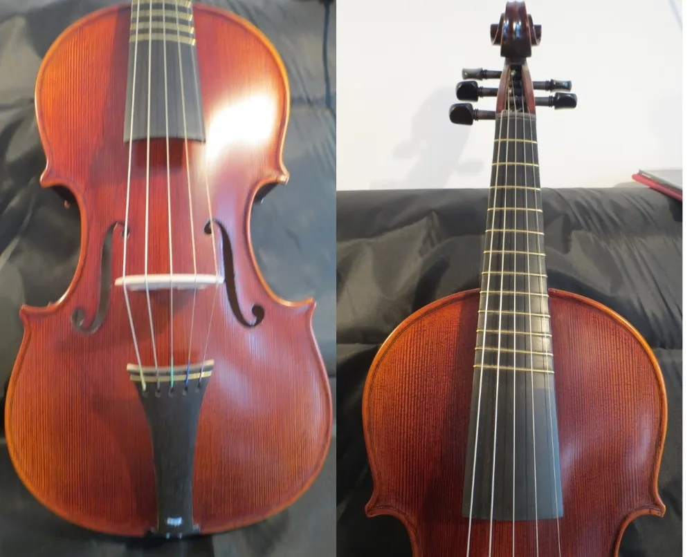 Thicker rib 5 string viola 18" sideling frets viola ,deep bass sound