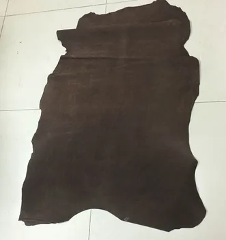 

coffee Genuine pig split suede lining shoe insole leather hide material sale by whole piece