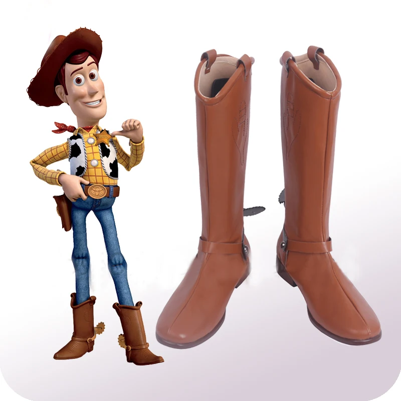 Toy Story Cowboy Sherif Woody Cosplay Shoes Boots Halloween Carnival