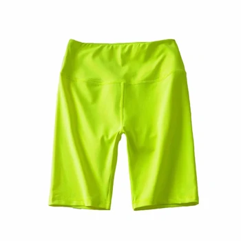 

Summer green black neon biker shorts womens elastic high waist shorts summer shorts streetwear sweatpants jogger short femme