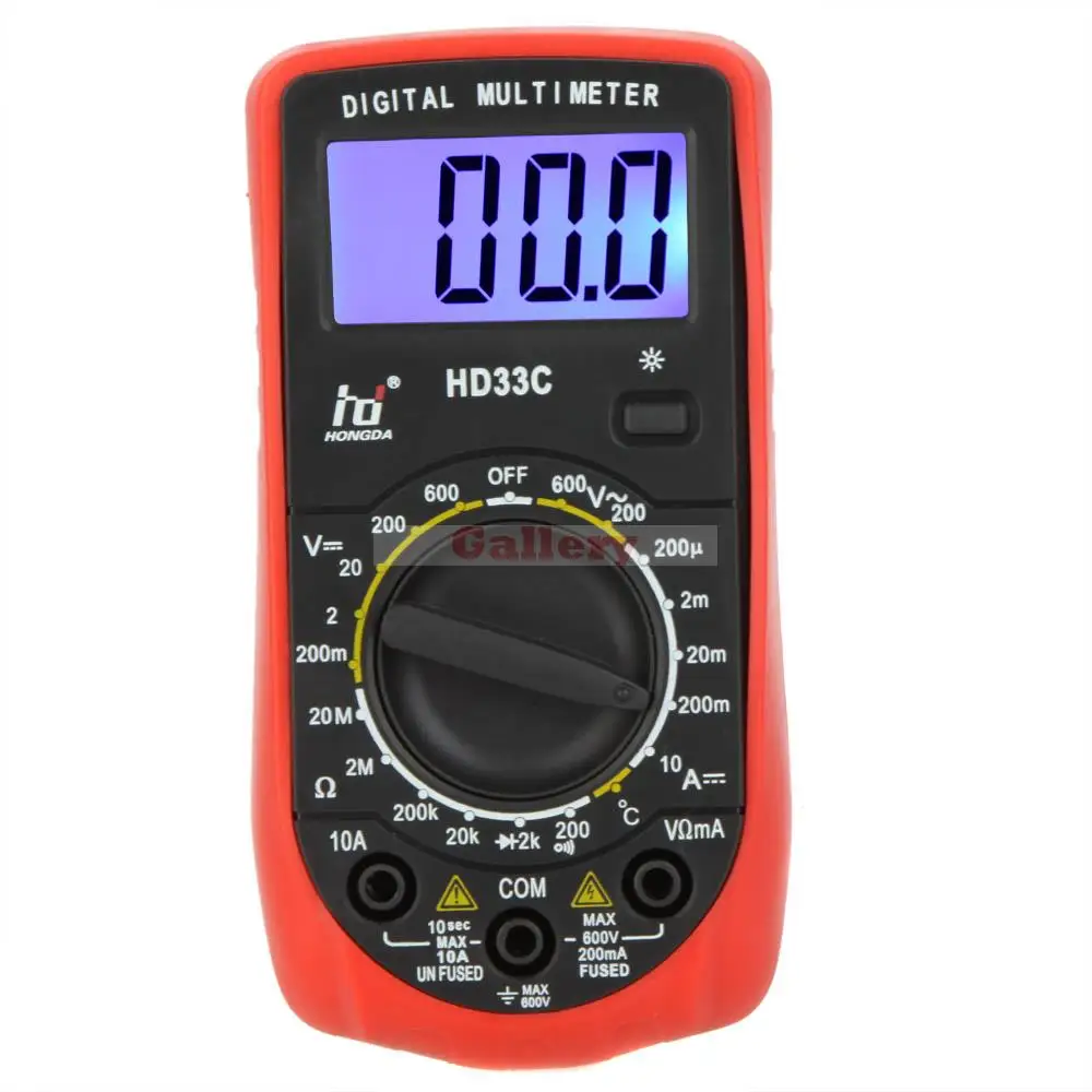 Hd Hd33c Mini Digital Multimeter Dmm Ammeter Voltmeter Ohmmeter
