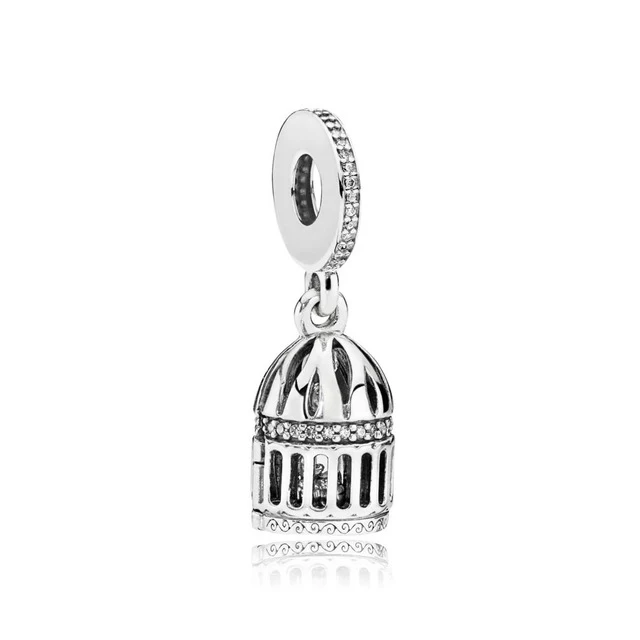 

SIENTO 100% 925 Sterling Silver 797575CZ AS A BIRD HANGING CHARM Chic Colorful Beautiful Women Gift Jewelry