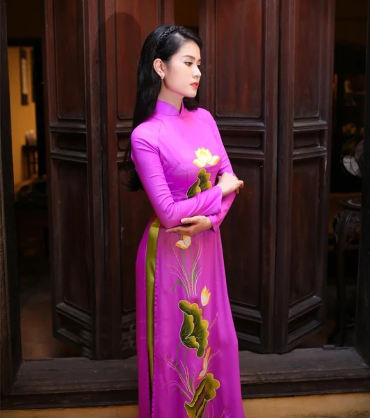 Aodai вьетнамская одежда cheongsam aodai вьетнамское платье вьетнамское традиционное платье cheongsam Современное женское aodai ao-dai красное - Цвет: see chart