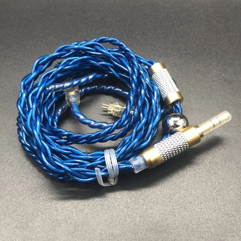 

FENGRU DIY JCALLY Blue JC04P 5N OFC 4 Shares 252 Cores Earphone Upgrade Cable for Shure SE215 UE900 IE80 KZ ZST ZSN TFZ TRN V30