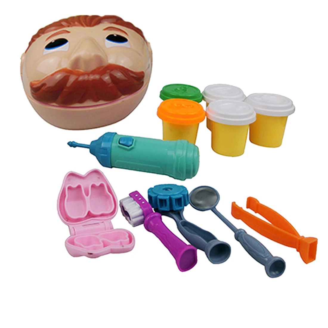 3D Color Clay Mold Toys Plasticine Modeling Tool Kit for Children