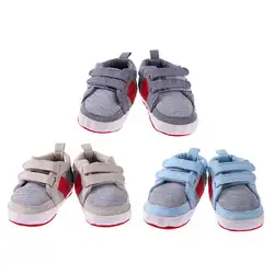 Холст Обувь для младенцев мягкая подошва против скольжения Новорожденный ребенок Prewalker отдыха придерживаться двойных малыша Обувь для