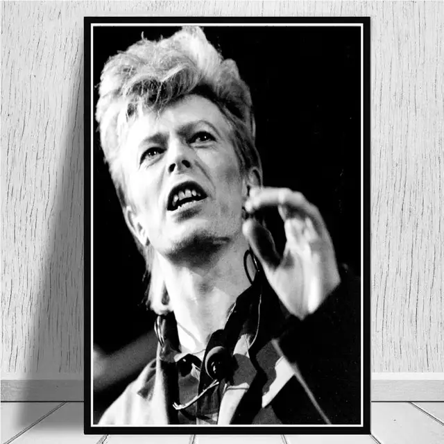 David Bowie Black White Music Band Singer Star Painting Poster Wall Art Picture Prints Canvas Living Home Room Decor 50x70cm unframed