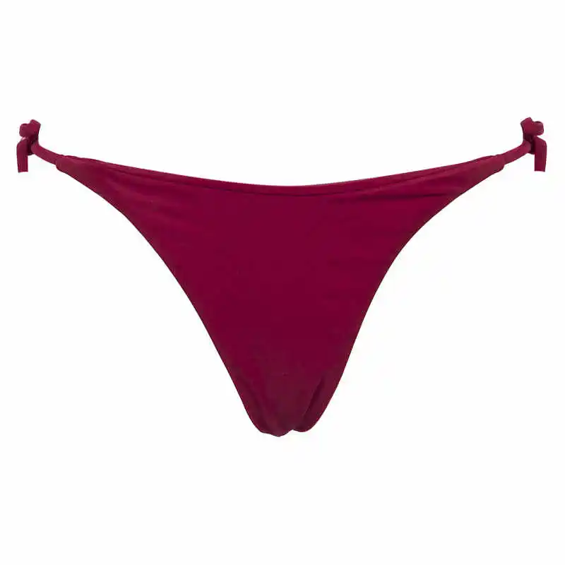 2020 Summer Mujer Bikini Sexy Women Brazilian G-String Thong Swimwear Bikini Bottom Side Tie Thong Swimsuit Beach Shorts
