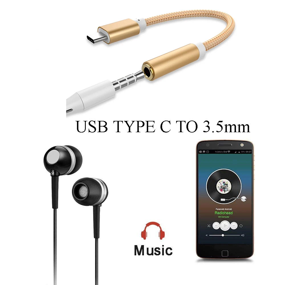 Usb type C до 3 5 мм разъем для наушников AUX аудио кабель адаптер samsung Xiaomi huawei наушники