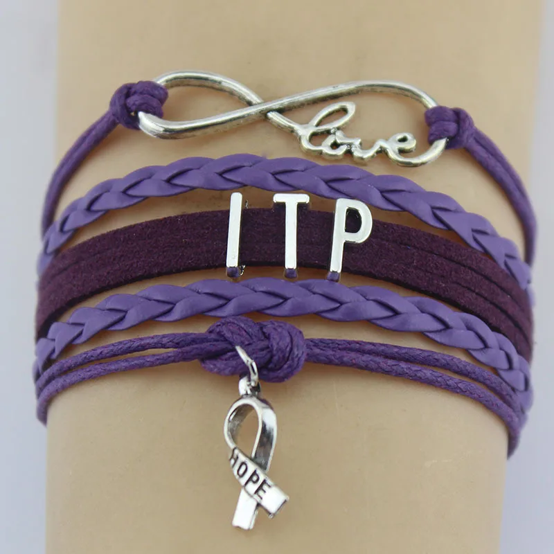 10 шт./лот Бесконечная любовь Autism Warrior Itp Epilepsy Hope кожанный браслет для женщин обертывание кожаные браслеты и браслет для женщин и мужчин ювелирные изделия