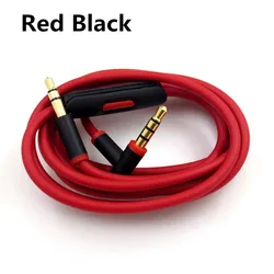 Premium Audio Cable with In-line Microphone & Control (Red Black)