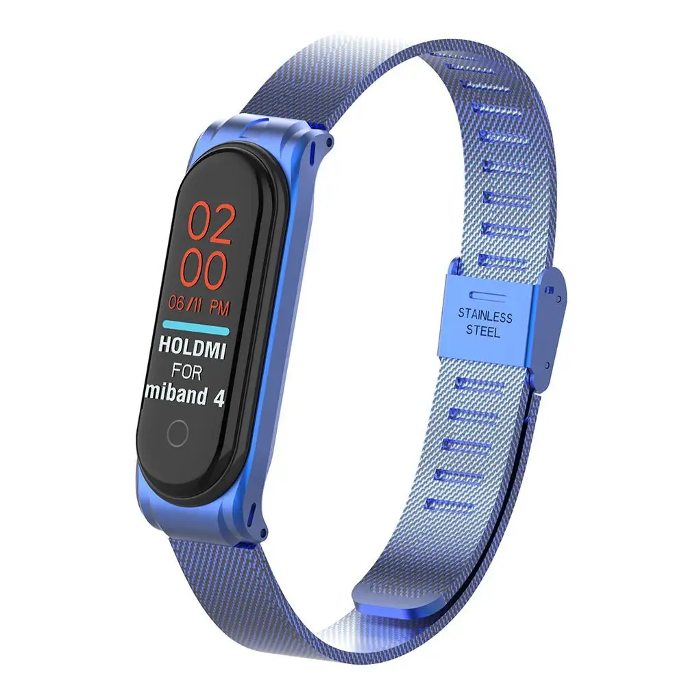 Replacement Wristband Bracelet Watchband Steel Net Watch Buckle Accessories For Xiaomi Mi Band Miband 4 3 Band4 Wrist Strap | Электроника