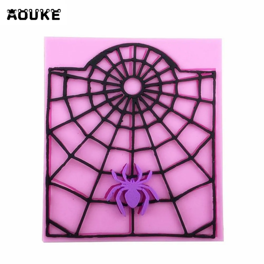 

Spider Web Cartoon Fondant Cake Silicone Molds Pastry Chocolate Mould Pudding Biscuits Mold Cake Decoration DIY Baking Tools