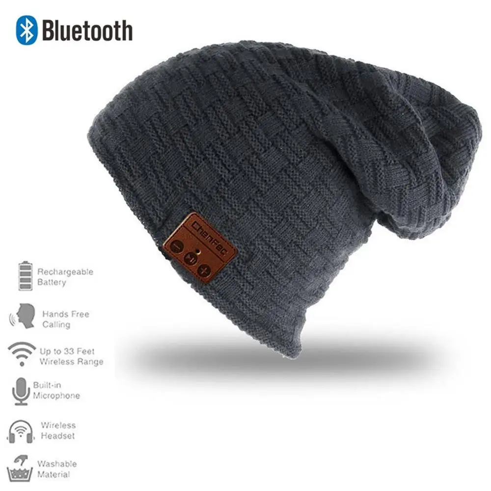 

Outdoor Sport Wireless Bluetooth Earphone Stereo Magic Music Hat Cap Smart Electronics Hat for Smart Phones +Touch Screen Gloves