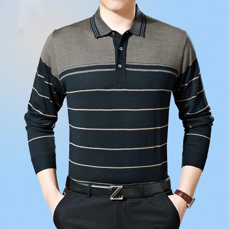 Осенний Повседневный кашемировый свитер-пончо шерстяной мужской свитер пуловер с длинными рукавами рубашки мужские с карманом свитер - Цвет: 03