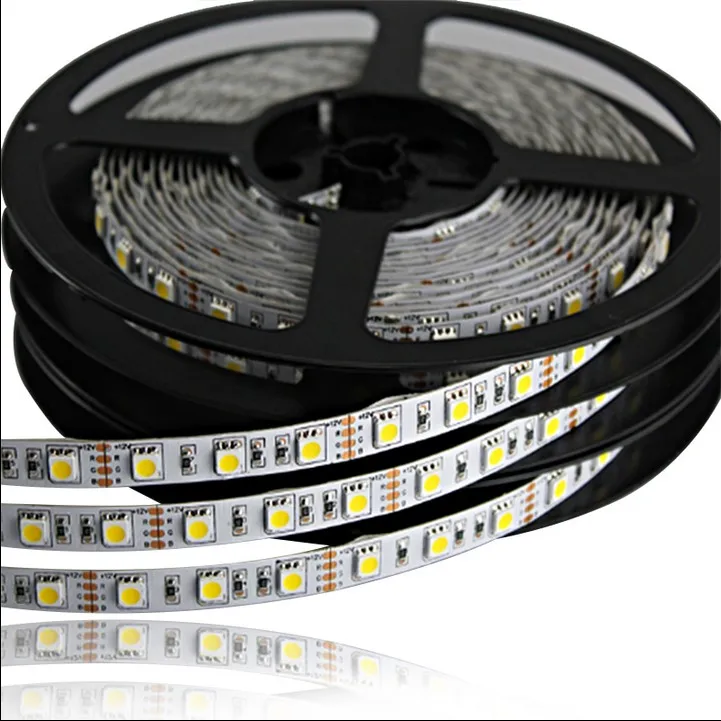 

3M self-adhesive LED Strip 5050 3528 red yellow blue green white Warm white DC12V flexible light non-waterproof 60PCS/1M 5M/1LOT